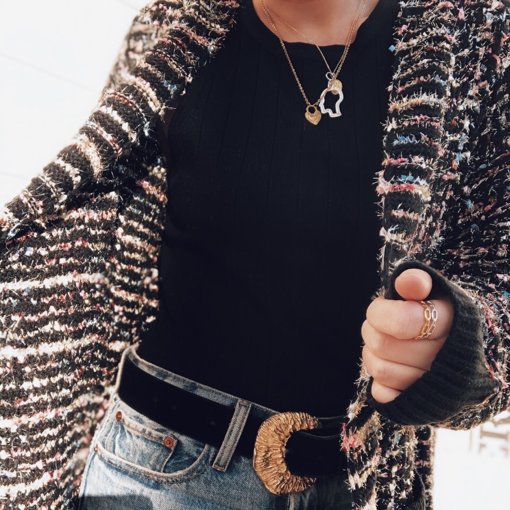 Last 1✨Pocketed Bouclé Chunky Knit Cardigan - Picture 6 of 8